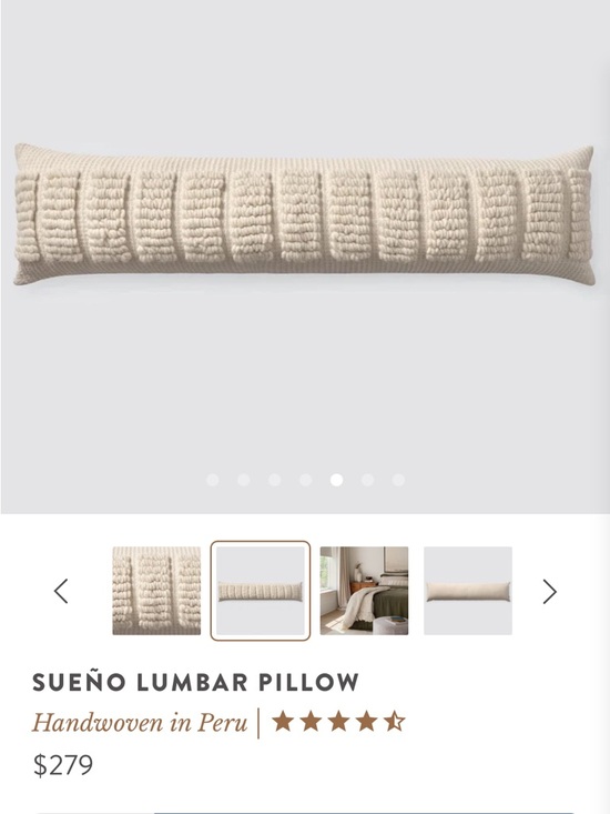 The Citizenry Other - Sueno Lumbar Pillow in Ecru - Handwoven Peruvian Design